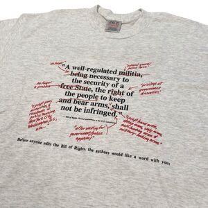 Vintage Gun 2A Tee Shirt Single Stitch USA Made Comp* Comedy Political 90s XL